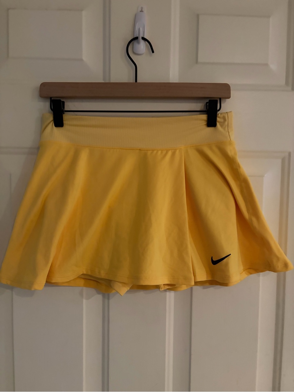 Nike Yellow Athletic Tennis Skort with Black Swoosh